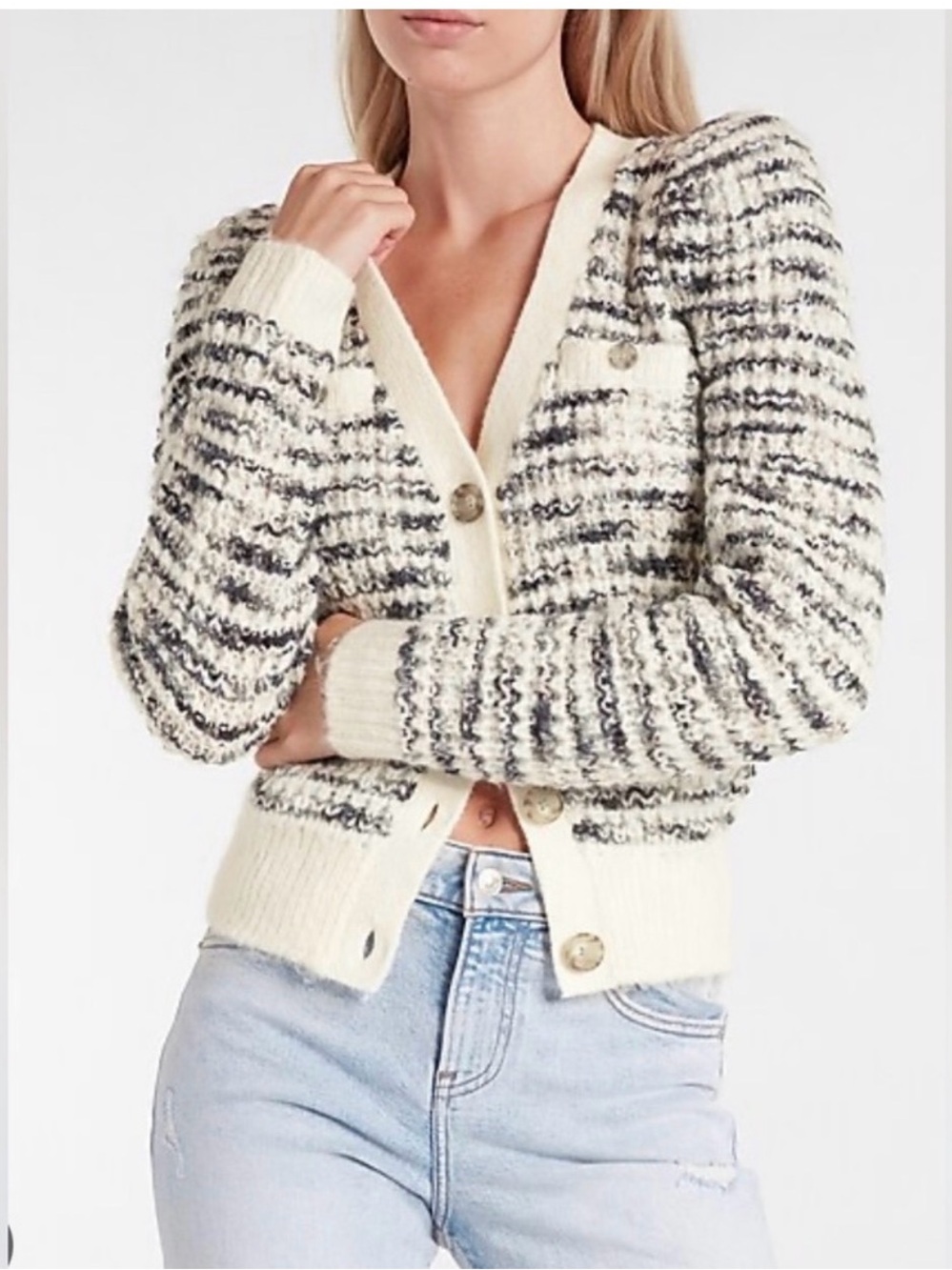 Express Space Dye Button Up Cardigan women’s size small